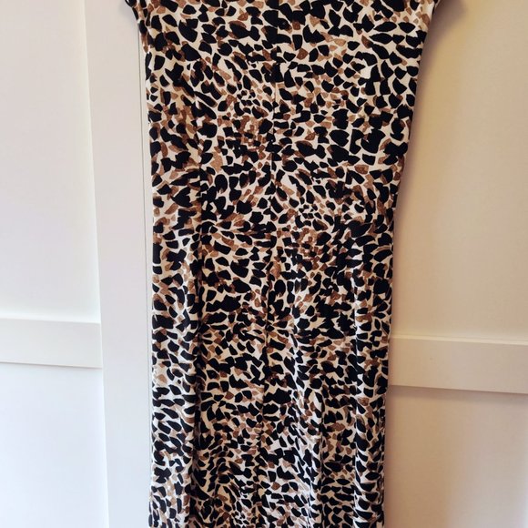 Jones Studio black and tan print dress size 12 - Picture 4 of 5